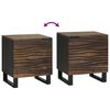 vidaXL Cabinet de chevet 2 pcs Noyer 40 x 33 x 46 cm
