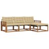 vidaXL Ensemble de canap&eacute;s d'ext&eacute;rieur 4 pcs Naturel et Beige