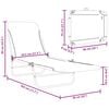 vidaXL Chaises longues pliables lot de 2 Acier tissu Motif de feuilles
