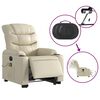 vidaXL Fauteuil inclinable de massage &eacute;lectrique cr&egrave;me similicuir