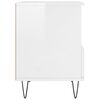 vidaXL Tables de chevet 2 pcs blanc brillant 40x35x50 cm
