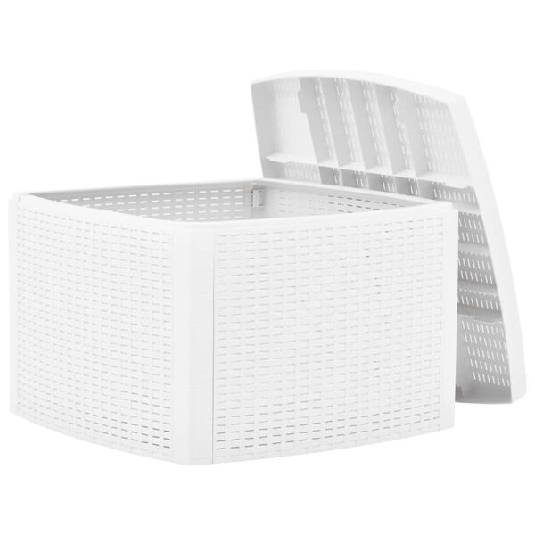 vidaXL Table d'appoint Blanc 54x54x36,5 cm Plastique