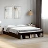 vidaXL Cadre de lit sans matelas noir 135x190 cm