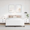 vidaXL Cadre de lit avec matelas Blanc 140 x 190 cm tissu
