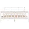 vidaXL Cadre de lit sans matelas blanc 180x200 cm bois massif de pin