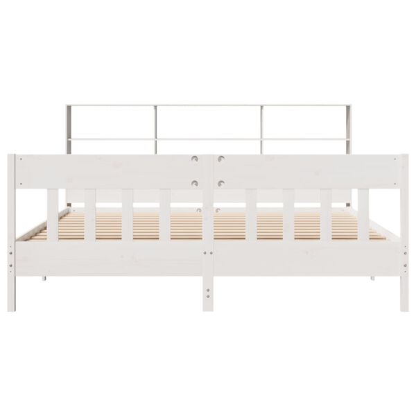 vidaXL Cadre de lit sans matelas blanc 180x200 cm bois massif de pin