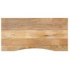 vidaXL Dessus de bureau avec courbe 120x50x2,5 cm manguier massif brut