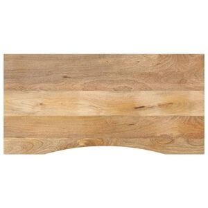 vidaXL Dessus de bureau avec courbe 120x50x2,5 cm manguier massif brut