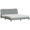 vidaXL Lit avec matelas Hvar gris clair 180x200 cm tissu