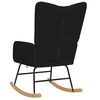 vidaXL Chaise à bascule Noir Tissu