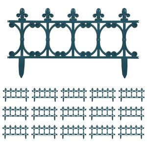 vidaXL Bordures de jardin 16 pcs Vert 10 m PP