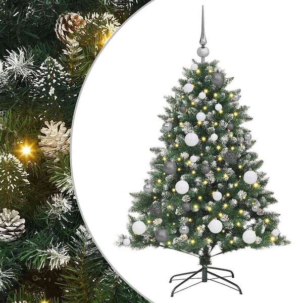 vidaXL Sapin de No&euml;l artificiel Vert 120 cm PVC, plastique et acier