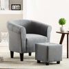 vidaXL Fauteuil Gris fonc&eacute; Tissu