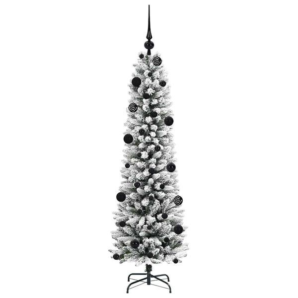 vidaXL Sapin de No&euml;l artificiel Blanc 150 cm PVC, m&eacute;tal et plastique