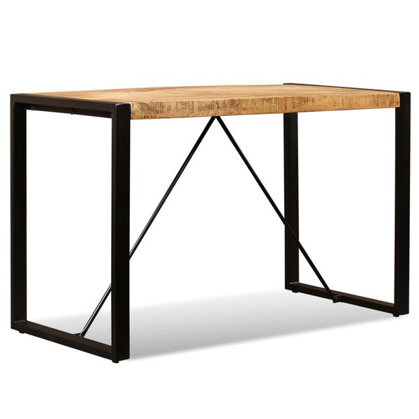 vidaXL Table à manger Bois de manguier brut 120 cm