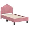 vidaXL Cadre de lit pour tout-petit avec tête de lit Rose 70 x 140 cm