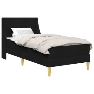 vidaXL Cadre de lit avec matelas avec t&ecirc;te de lit Polyester