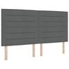 vidaXL T&ecirc;te de lit LED avec bandes LED Gris fonc&eacute; 180 cm tissu