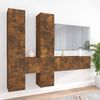 vidaXL Ensemble de meubles TV 7 pcs Ch&ecirc;ne fum&eacute; Bois d'ing&eacute;nierie