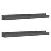 vidaXL &Eacute;tag&egrave;res murales 2 pcs Gris 110x12x9 cm Bois de pin massif