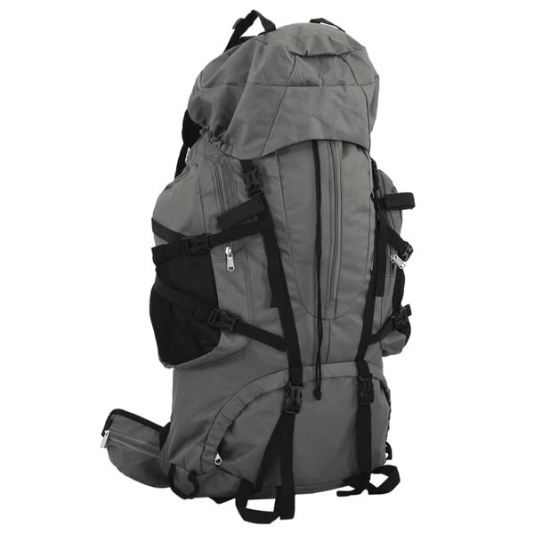 vidaXL Sac à dos de randonnée gris 80 L tissu oxford