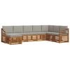 vidaXL Ensemble de canap&eacute; d'angle 8 pcs Gris Naturel et Clair