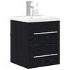 vidaXL Meuble de Lavabo de Salle de Bain Noir 42 x 39 x 52 cm