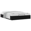 vidaXL Cadre de lit ottoman Noir Lit double classique Simili cuir