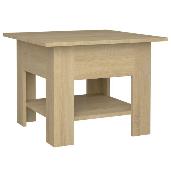 vidaXL Table basse ch&ecirc;ne sonoma 55x55x42 cm bois d'ing&eacute;nierie