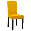 vidaXL Chaises &agrave; manger lot de 4 jaune velours