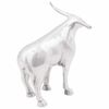 vidaXL Sculpture de taureau Argent&eacute; 20 x 17 x 23 cm Aluminium
