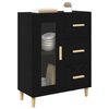 vidaXL Buffet Ch&ecirc;ne noir 69,5 x 34 x 90 cm Bois d'ing&eacute;nierie