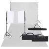 vidaXL Kit de studio photo avec &eacute;clairage et toile de fond