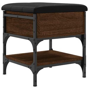 vidaXL Banc &agrave; chaussures ch&ecirc;ne marron 42x42x45 cm bois d'ing&eacute;nierie