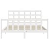 vidaXL Cadre de lit sans matelas blanc 160x200 cm bois de pin massif