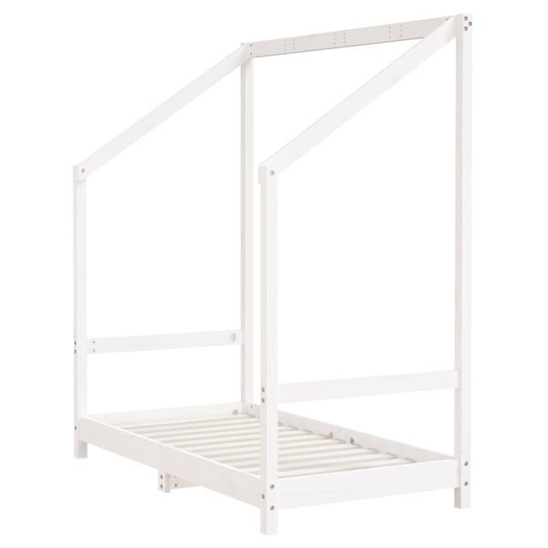 vidaXL Cadre de lit pour enfant blanc 70x140 cm bois de pin massif