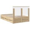 vidaXL Cadre de lit Ch&ecirc;ne Sonoma 135 x 190 cm Bois Ing&eacute;nierie