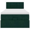 vidaXL Cadre de lit ottoman avec matelas vert fonc&eacute; 90x190 cm velours