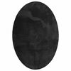 vidaXL Tapis de surface ovale HUARTE Noir 160 x 230 cm 100% Polyester