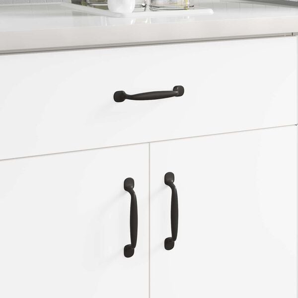 vidaXL Poign&eacute;e de meuble 250 pcs Noir 130 x 19,4 x 22,3 mm Aluminium