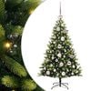 vidaXL Arbre de No&euml;l artificiel &agrave; charni&egrave;res 150 LED Vert 120 cm