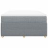 vidaXL Sommier &agrave; lattes de lit avec matelas Gris clair 160x200cm Tissu