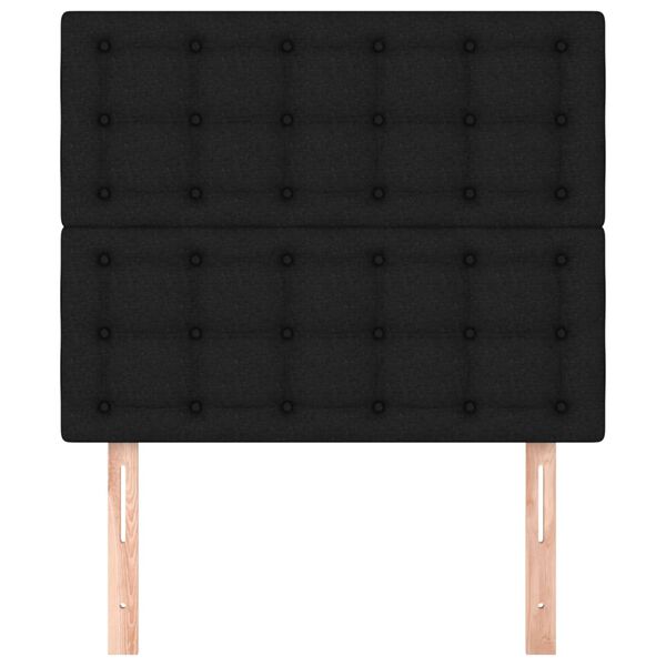 vidaXL Tête de lit Noir 80x5x118/128 cm Tissu