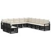 vidaXL Ensemble de canap&eacute; de jardin 11 pc 11 place Noir polyrotin
