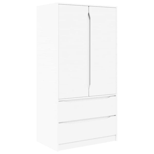 vidaXL Cabinet de salle de bain avec tiroir Blanc 79,5 x 49 x 156 cm