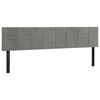 vidaXL Têtes de lit 2 pcs gris clair 80x5x78/88 cm velours