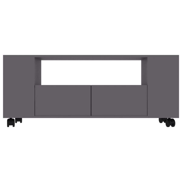 vidaXL Meuble TV Gris 120x35x48 cm Bois d'ingénierie