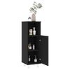 vidaXL Armoire de salle de bain Noir 30x30x95 cm Aggloméré