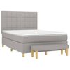 vidaXL Sommier &agrave; lattes de lit avec matelas Gris clair 140x200cm Tissu