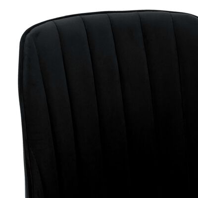 vidaXL Chaise pivotante de bureau Noir Velours